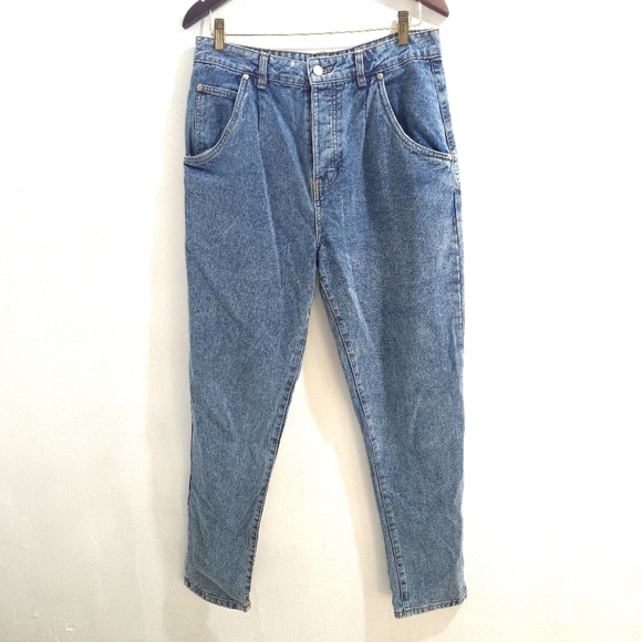 Refuge Denim | Blue Denim Mom Jeans Acid Wash - Picture 1 of 11